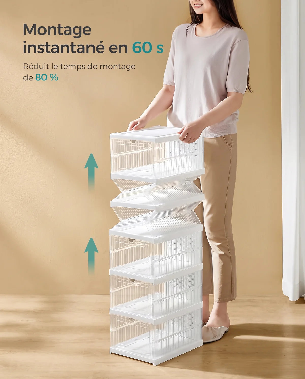 Lot de boîtes à chaussures pliables