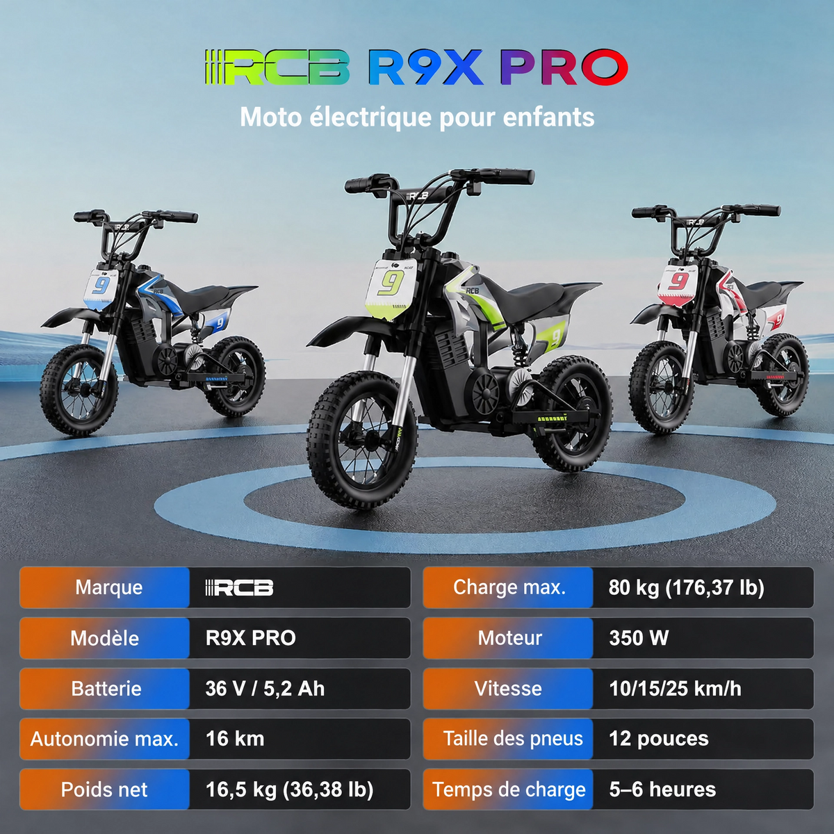 RCB R9X Pro Moto Électrique