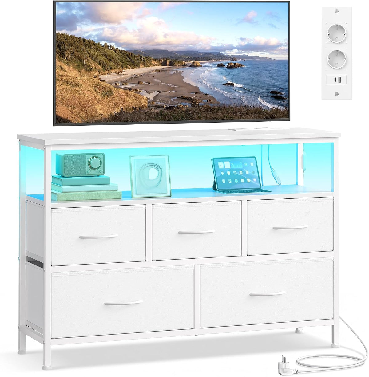 Commode avec éclairage LED