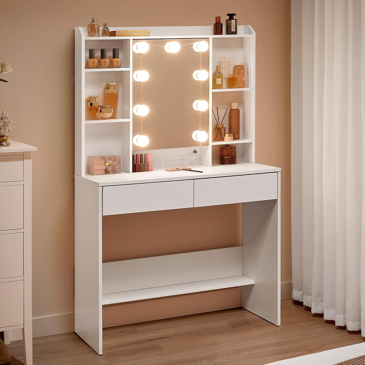 Coiffeuse avec éclairage LED