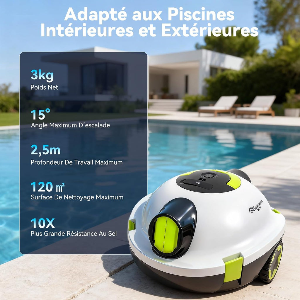 Robot Piscine sans Fil pour Le Nettoyage des Sols