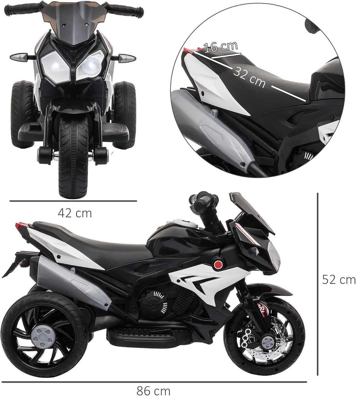 Moto électrique à 3 roues pour enfants