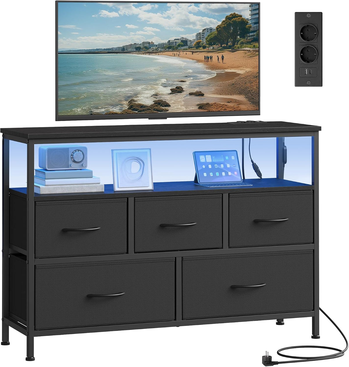 Commode avec éclairage LED
