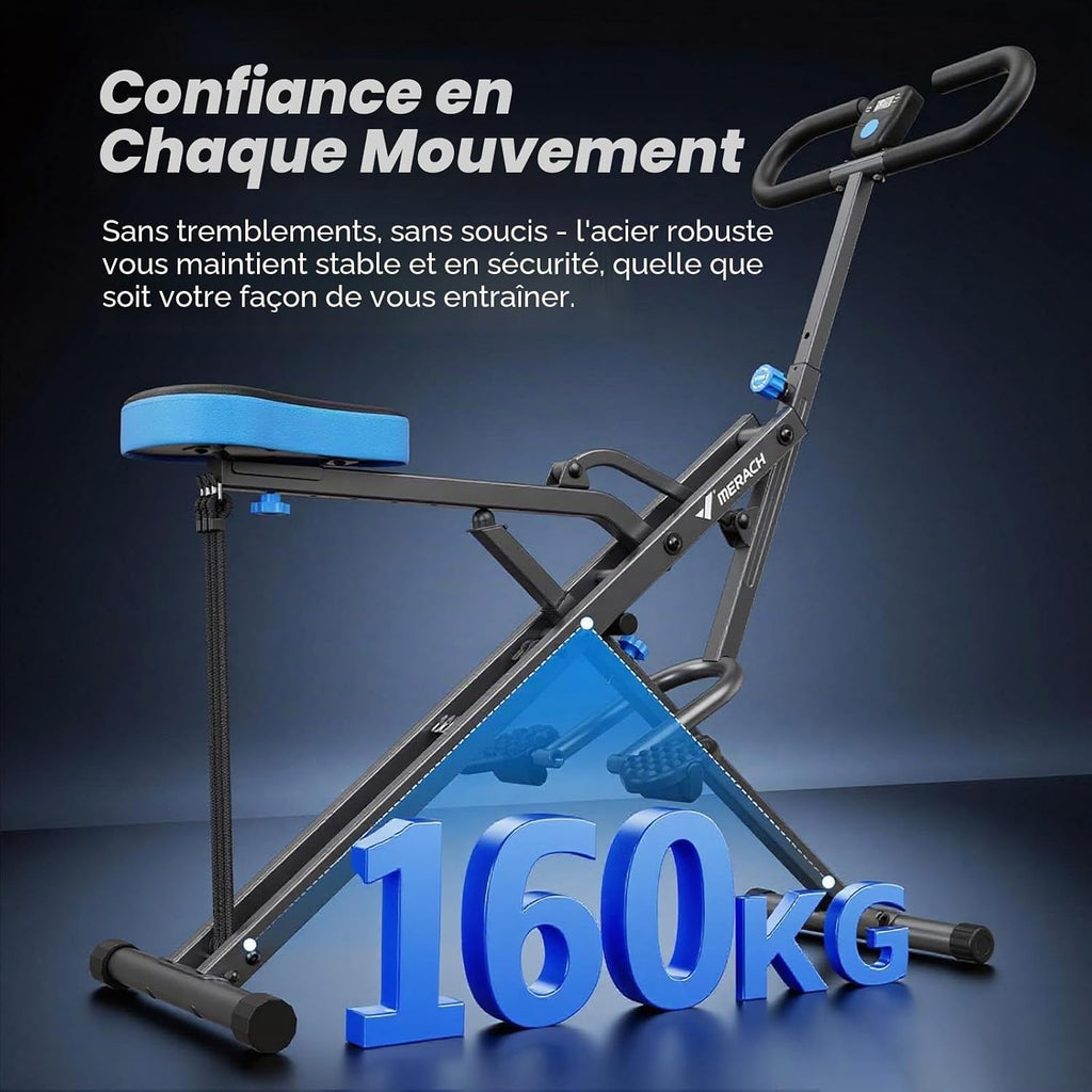 2-en-1 Machine à Squats et Rameur