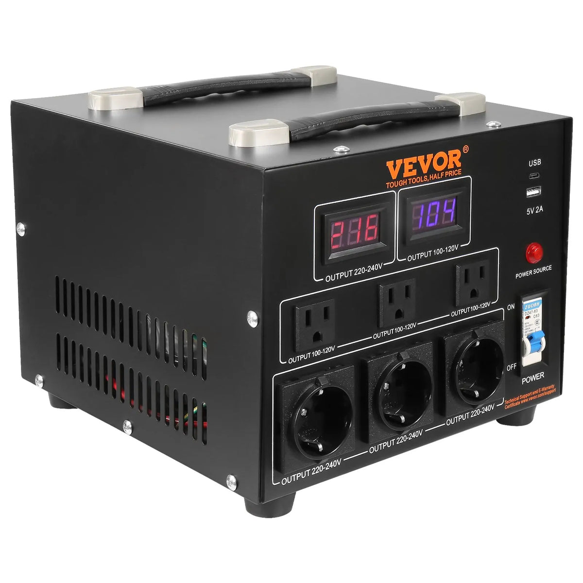Transformateur 220 V - 110 V Convertisseur de Tension 5000 W