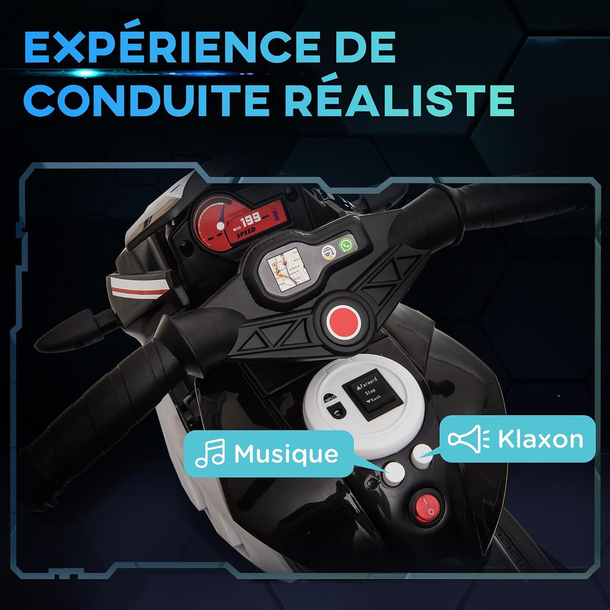 Moto électrique à 3 roues pour enfants