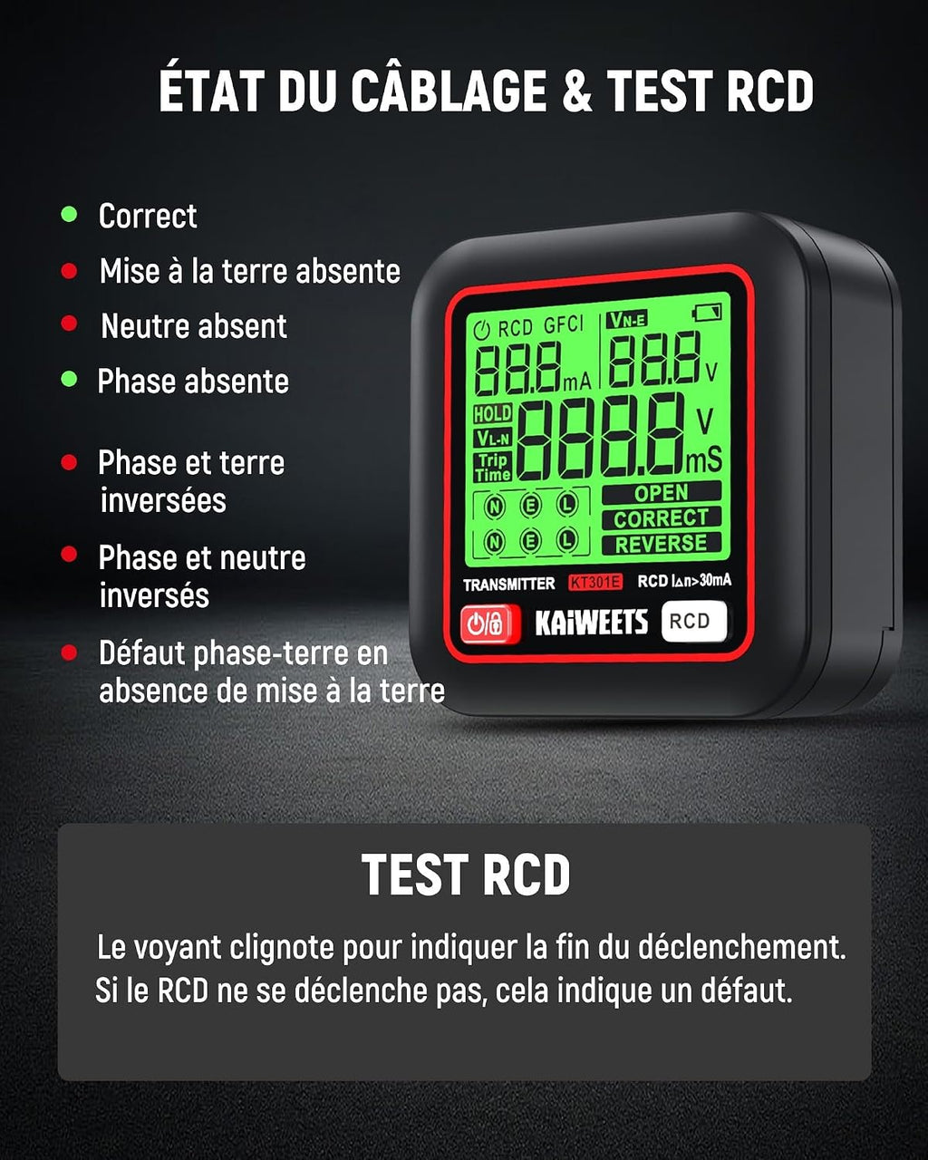 Localisateur de Disjoncteurs avec Écran LCD