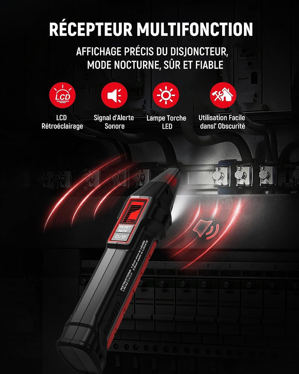Localisateur de Disjoncteurs avec Écran LCD