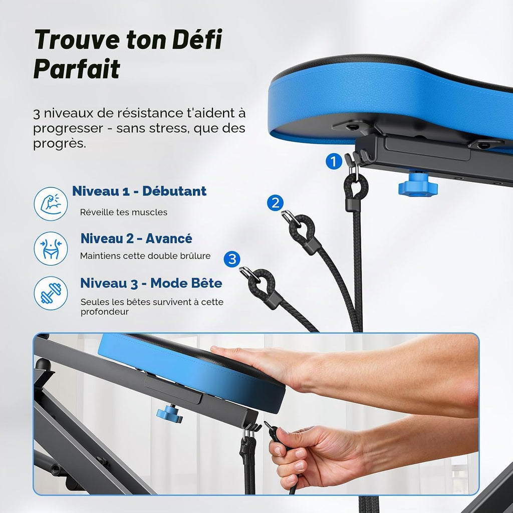 2-en-1 Machine à Squats et Rameur