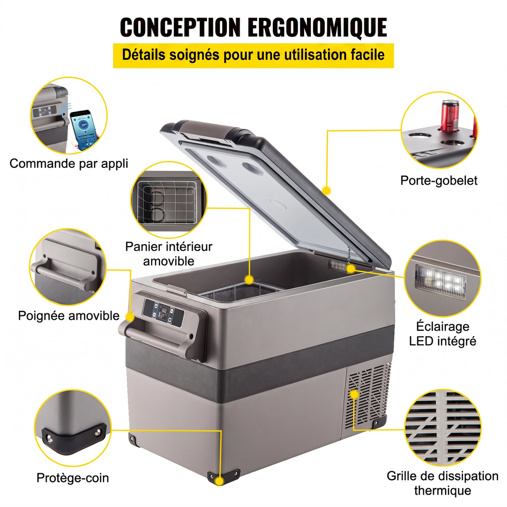 Réfrigérateur/Congélateur Portable 45L 12V